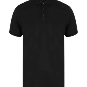 Finden and Hales Unisex Contrast Panel Piqué Polo Shirt | Black/White