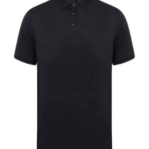 Finden and Hales Unisex Contrast Panel Piqué Polo Shirt | Navy/White
