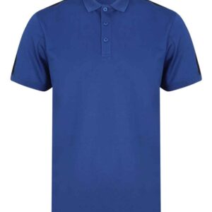 Finden and Hales Unisex Contrast Panel Piqué Polo Shirt | Royal Blue/Navy