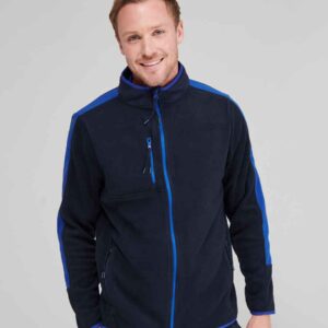 Finden and Hales Unisex Micro Fleece Jacket | Navy/Royal Blue