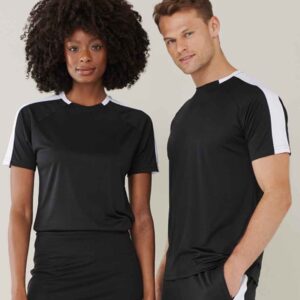 Finden and Hales Unisex Team T-Shirt | Black/White