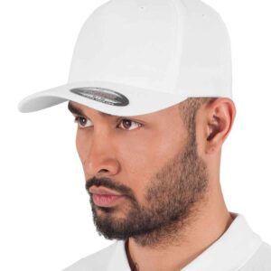 Flexfit 5 Panel Cap | White