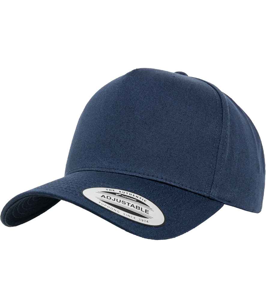 Flexfit 5 Panel Curved Classic Snapback Cap | Navy