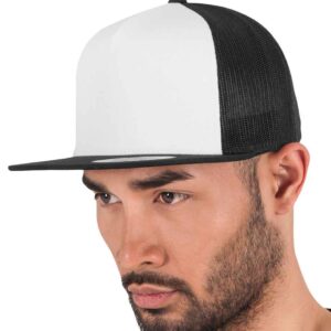 Flexfit Contrast Trucker Cap | Black/White