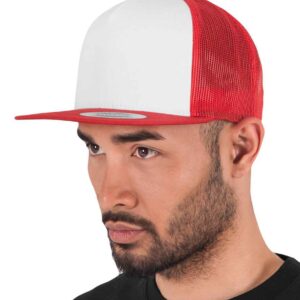 Flexfit Contrast Trucker Cap | Red/White