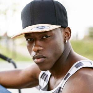 Flexfit Cork Snapback Cap | Black