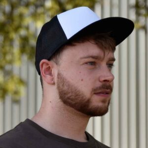 Flexfit Foam Trucker Cap | Black/White/Black