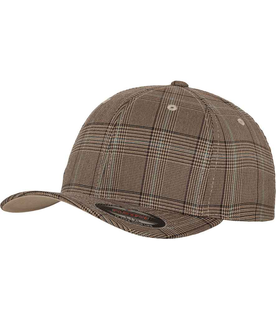 Flexfit Glen Check Cap | Brown/Khaki - Image 2
