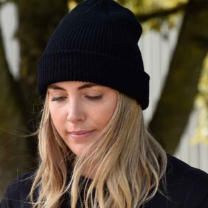 Flexfit Long Knit Beanie | Black