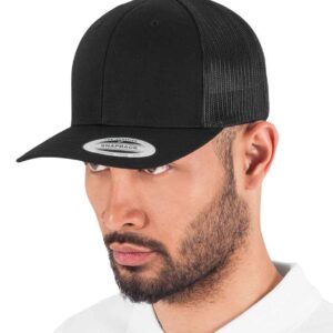Flexfit Retro Trucker Cap | Black