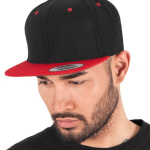 Flexfit Two Tone Classic Snapback Cap | Black/Red