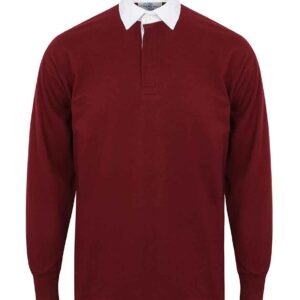 Front Row Classic Rugby Shirt | Deep Burgundy/White