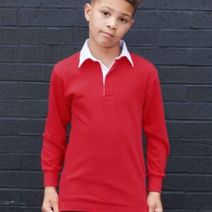 Front Row Kids Classic Rugby Shirt | Red