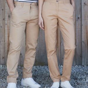 Front Row Ladies Stretch Chino Trousers | Stone