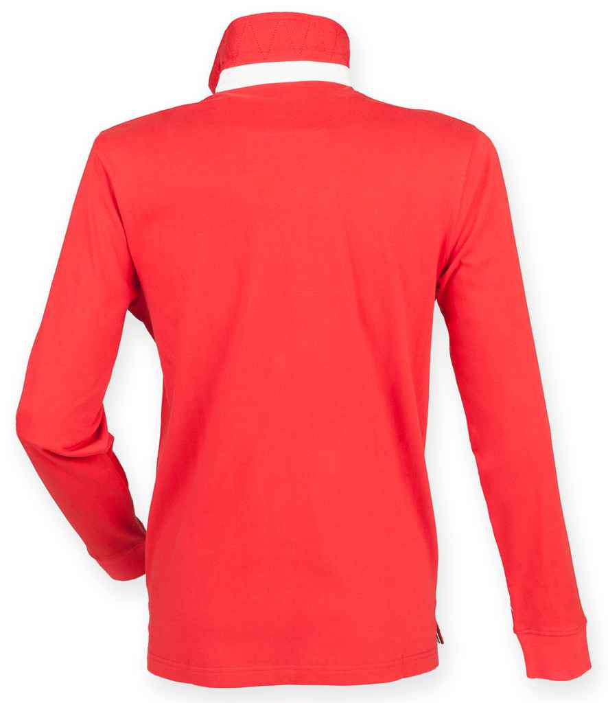 Front Row Premium Superfit Rugby Shirt | Red - Image 4