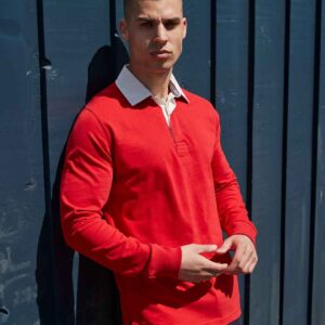 Front Row Premium Superfit Rugby Shirt | Red