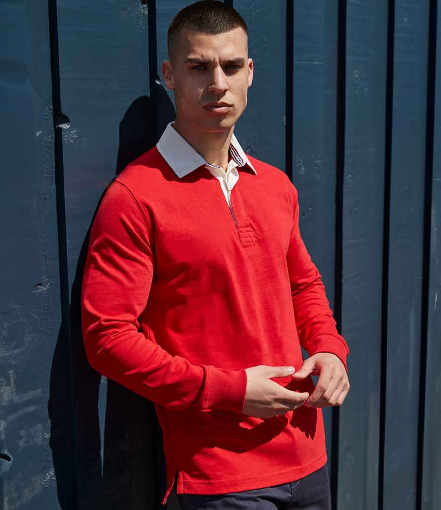 Front Row Premium Superfit Rugby Shirt | Red