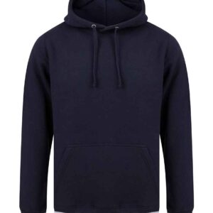 Front Row Unisex Striped Cuff Hoodie | Navy/Heather Grey
