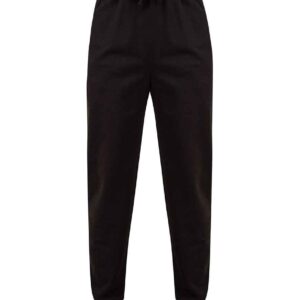 Front Row Unisex Striped Cuff Joggers | Black/Heather Grey