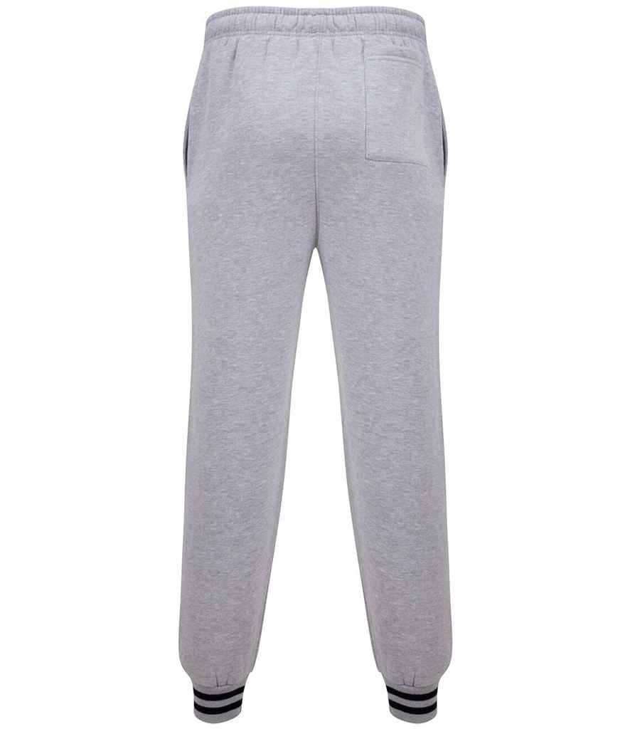 Front Row Unisex Striped Cuff Joggers | Heather Grey/Navy - Image 2