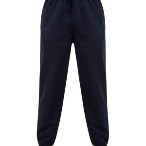 Front Row Unisex Striped Cuff Joggers | Navy/Heather Grey