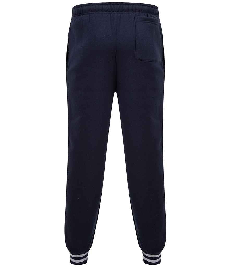 Front Row Unisex Striped Cuff Joggers | Navy/Heather Grey - Image 2