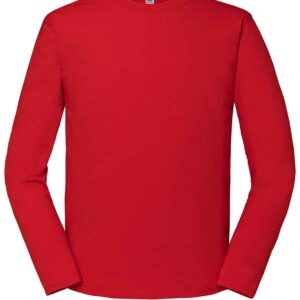 Fruit Loom Iconic 195 Long Sleeve T-Shirt | Red