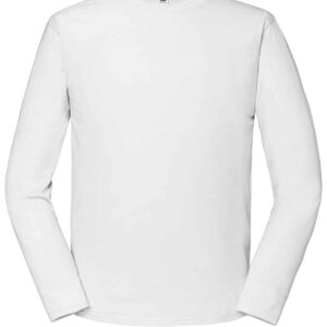 Fruit Loom Iconic 195 Long Sleeve T-Shirt | White