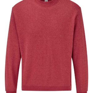Fruit of the Loom Classic Drop Shoulder Sweatshirt | Heather Red