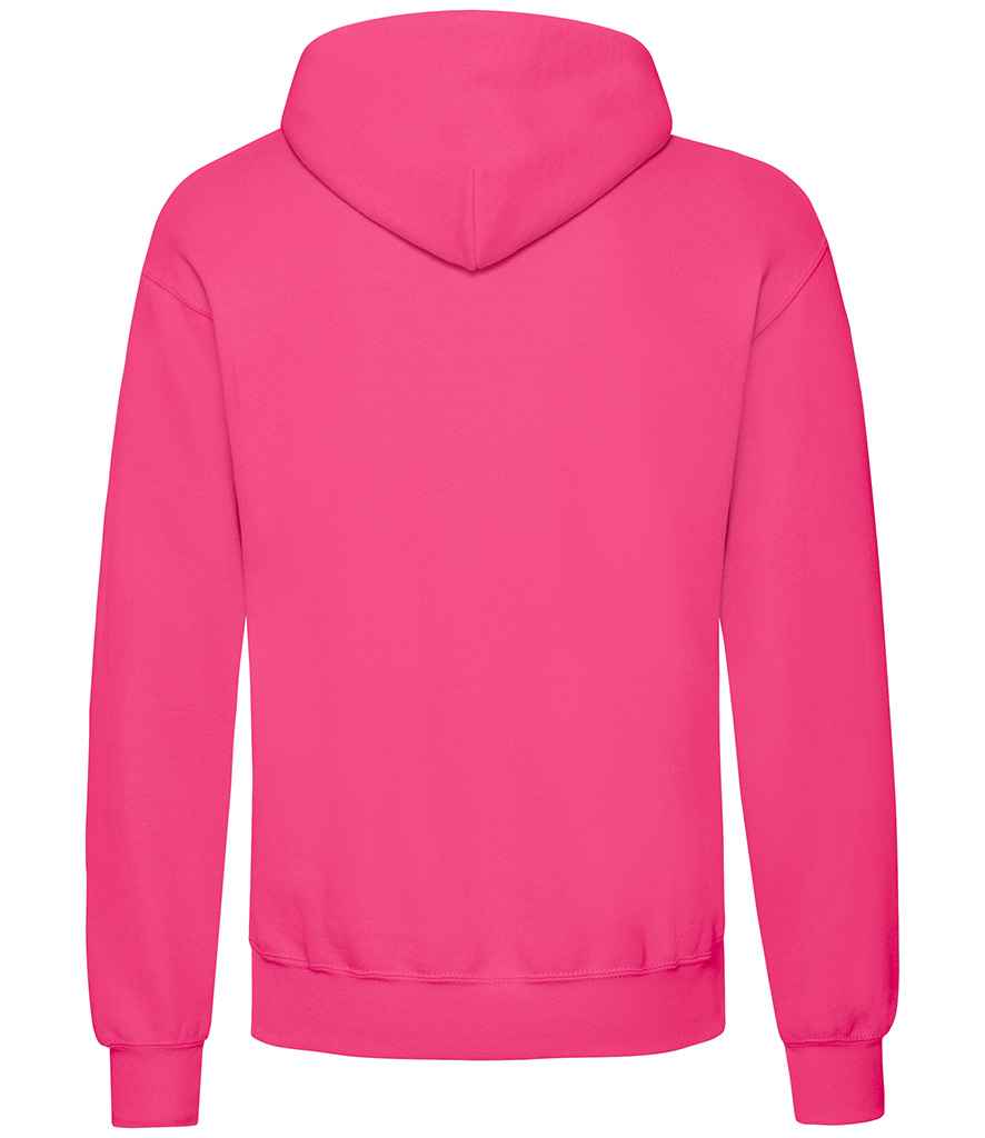 Fruit of the Loom Classic Hooded Sweatshirt | Fuchsia - Image 3