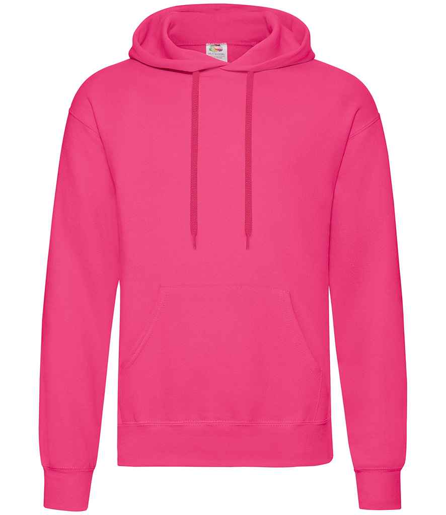 Fruit of the Loom Classic Hooded Sweatshirt | Fuchsia - Image 2