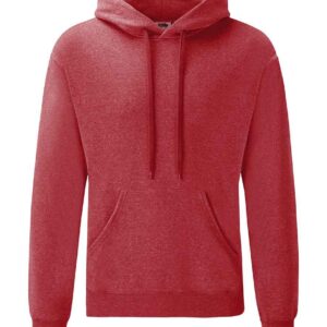 Fruit of the Loom Classic Hooded Sweatshirt | Heather Red