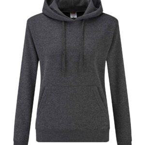 Fruit of the Loom Classic Lady Fit Hooded Sweatshirt | Dark Heather