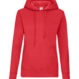 Fruit of the Loom Classic Lady Fit Hooded Sweatshirt | Red