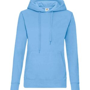 Fruit of the Loom Classic Lady Fit Hooded Sweatshirt | Sky Blue
