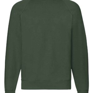 Fruit of the Loom Classic Raglan Sweatshirt | Bottle Green