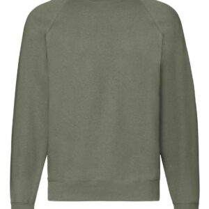 Fruit of the Loom Classic Raglan Sweatshirt | Classic Olive
