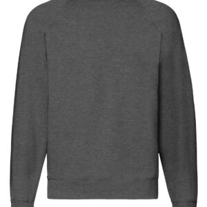 Fruit of the Loom Classic Raglan Sweatshirt | Dark Heather