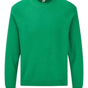 Fruit of the Loom Classic Raglan Sweatshirt | Heather Green
