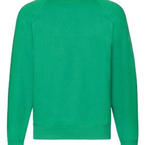 Fruit of the Loom Classic Raglan Sweatshirt | Kelly Green