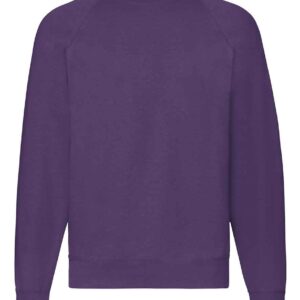 Fruit of the Loom Classic Raglan Sweatshirt | Purple