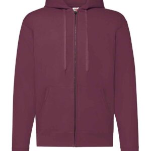 Fruit of the Loom Classic Zip Hooded Sweatshirt | Burgundy