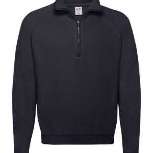 Fruit of the Loom Classic Zip Neck Sweatshirt | Deep Navy