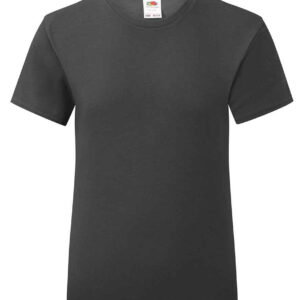 Fruit of the Loom Girls Iconic 150 T-Shirt | Black