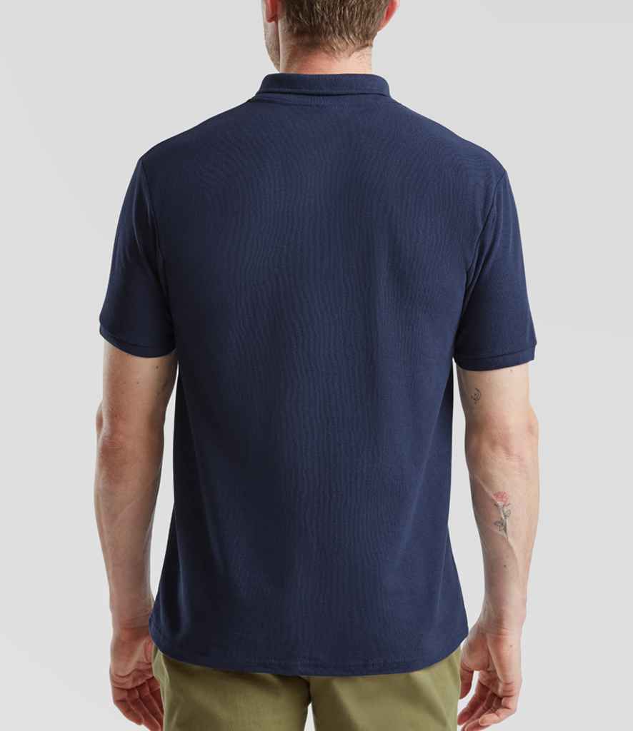 Fruit of the Loom Heavy Poly/Cotton Piqué Polo Shirt | Navy - Image 2