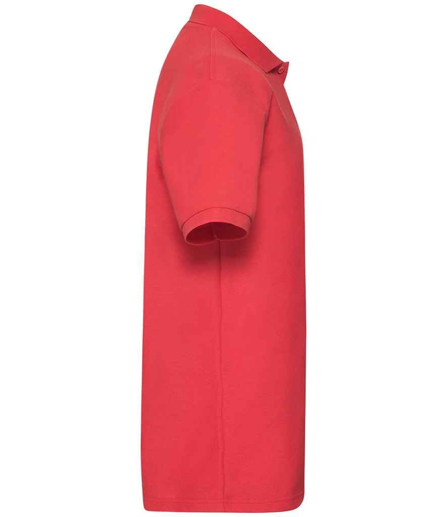 Fruit of the Loom Heavy Poly/Cotton Piqué Polo Shirt | Red - Image 3