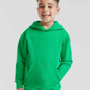 Fruit of the Loom Kids Classic Hooded Sweatshirt | Kelly Green