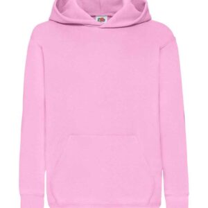Fruit of the Loom Kids Classic Hooded Sweatshirt | Light Pink