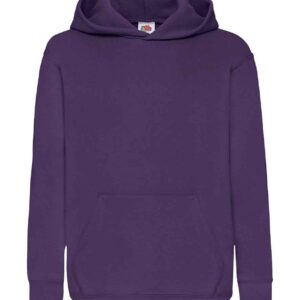 Fruit of the Loom Kids Classic Hooded Sweatshirt | Purple
