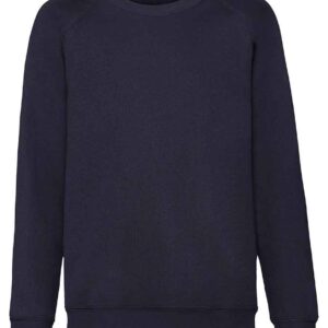 Fruit of the Loom Kids Classic Raglan Sweatshirt | Deep Navy